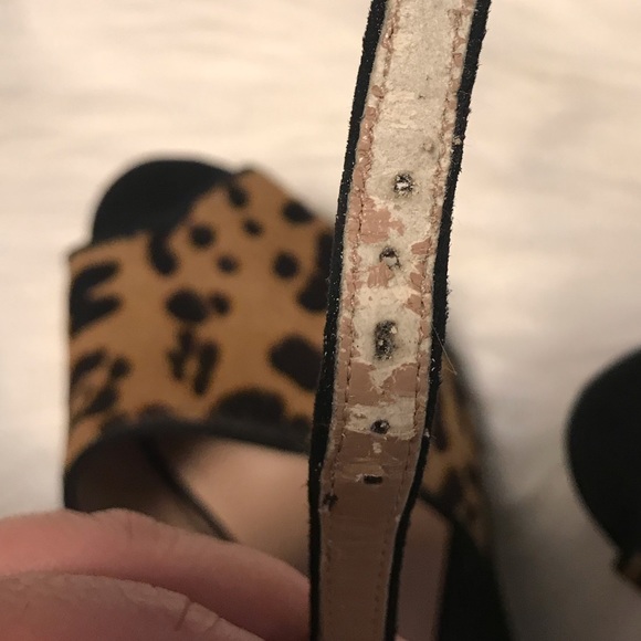 ❌SOLD! Vince Camuto Leopard wedge sandals - Picture 4 of 4